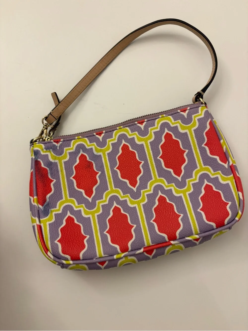 kate spade Red, Purple & Lime Patterned Wristlet